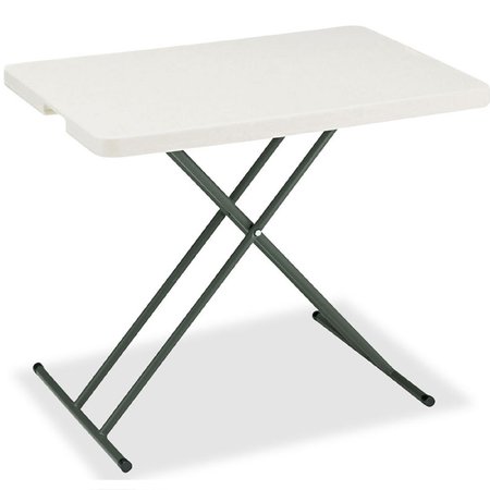 GLOBAL INDUSTRIAL Adjustable Height Plastic Folding Table, 30 x 20, White B2241286